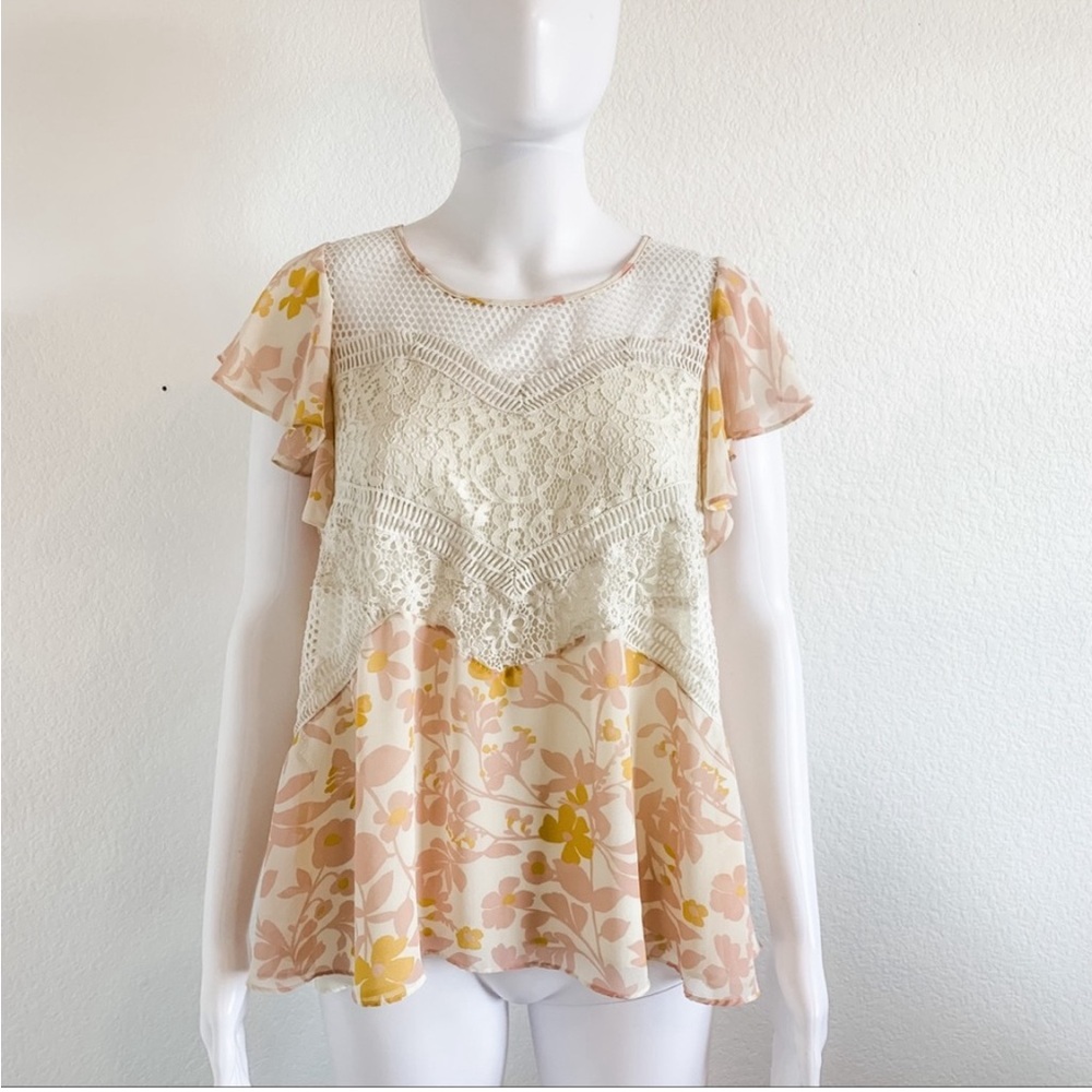 HD in Paris Anthropologie Fluttered Flores Blouse